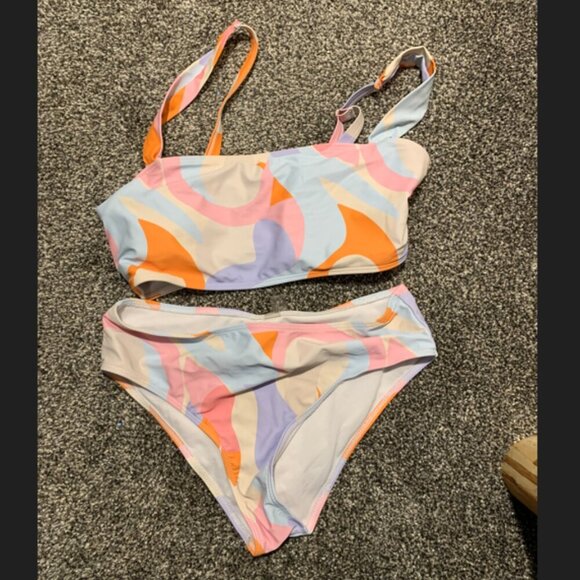 Pastel color swim bikini set - women's size small - Picture 1 of 3